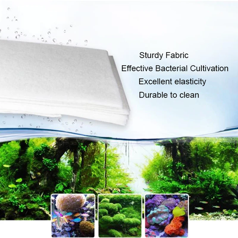 Super Fino 120x30x0.5cm Filtro De Aquário Super Esponja De Algodão Filtro Bioquímico para Aquário Fish Tank Bio Algodão Espuma Skimmer