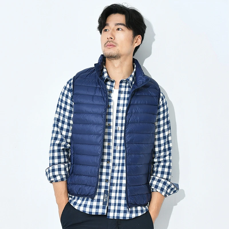 M-5XL-Chaqueta de plumón fina para hombre, abrigo transpirable resistente al agua y al viento, ligera y empaquetable, primavera y otoño