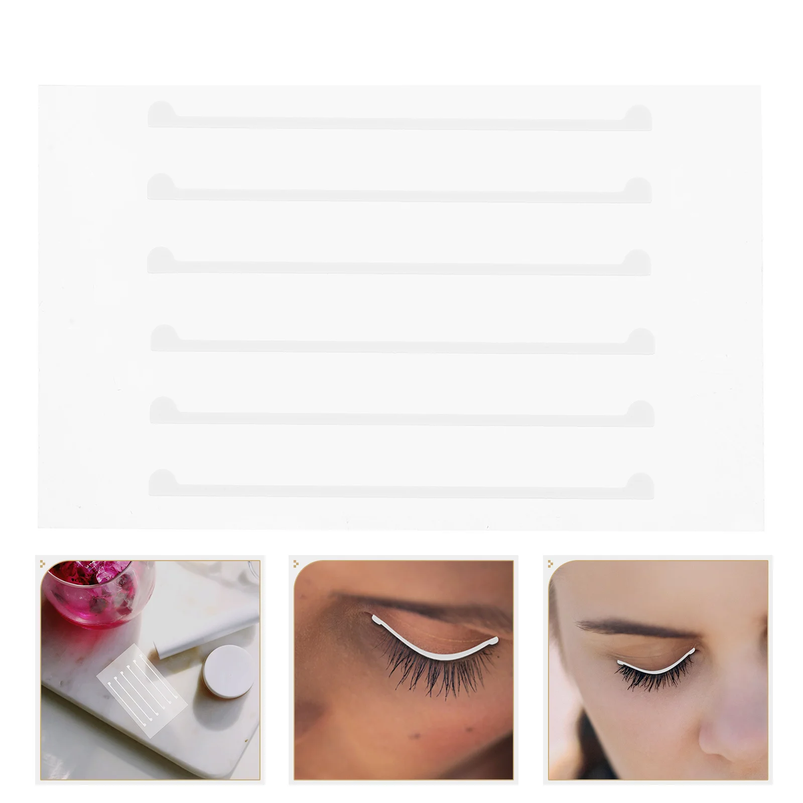 

3Pair Reusable Silicone Eyelash Pads Professional Lash Lift Ribbons Replacement Refills for DIY Eyelash Curling Tools Set