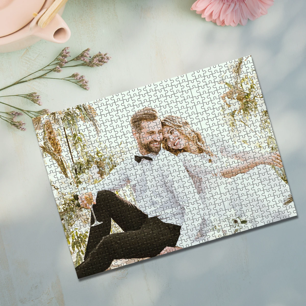 35/300/500/1000 قطعة شخصية مخصصة صور لغز صور الزفاف الأسرة ودية الفكرية زخرفة شخصية الصورة #1