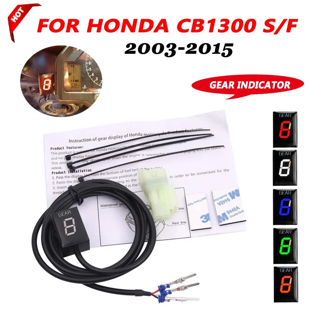 

For Honda CB1300 S/F 2003 - 2015 CB1300S CB1300F 2014 2013 Motorcycle Accessories1-6 Speed Gear Display Indicator Digital Meter
