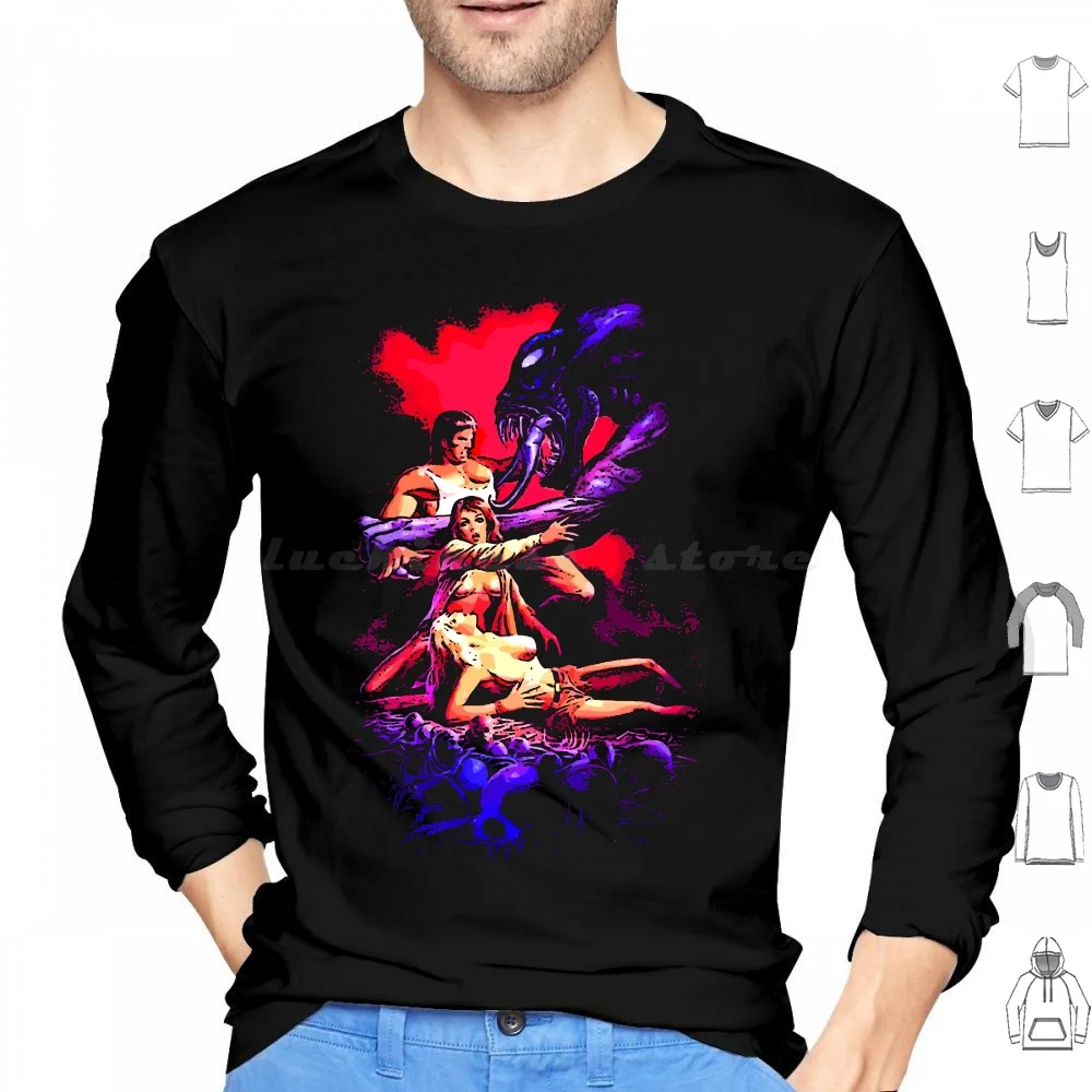 Sudadera con capucha Creepozoids de algodón de manga larga, película de terror, vídeo, DVD, monstruo, vampiro, fantasma, zombi, hombre lobo, asesino en serie