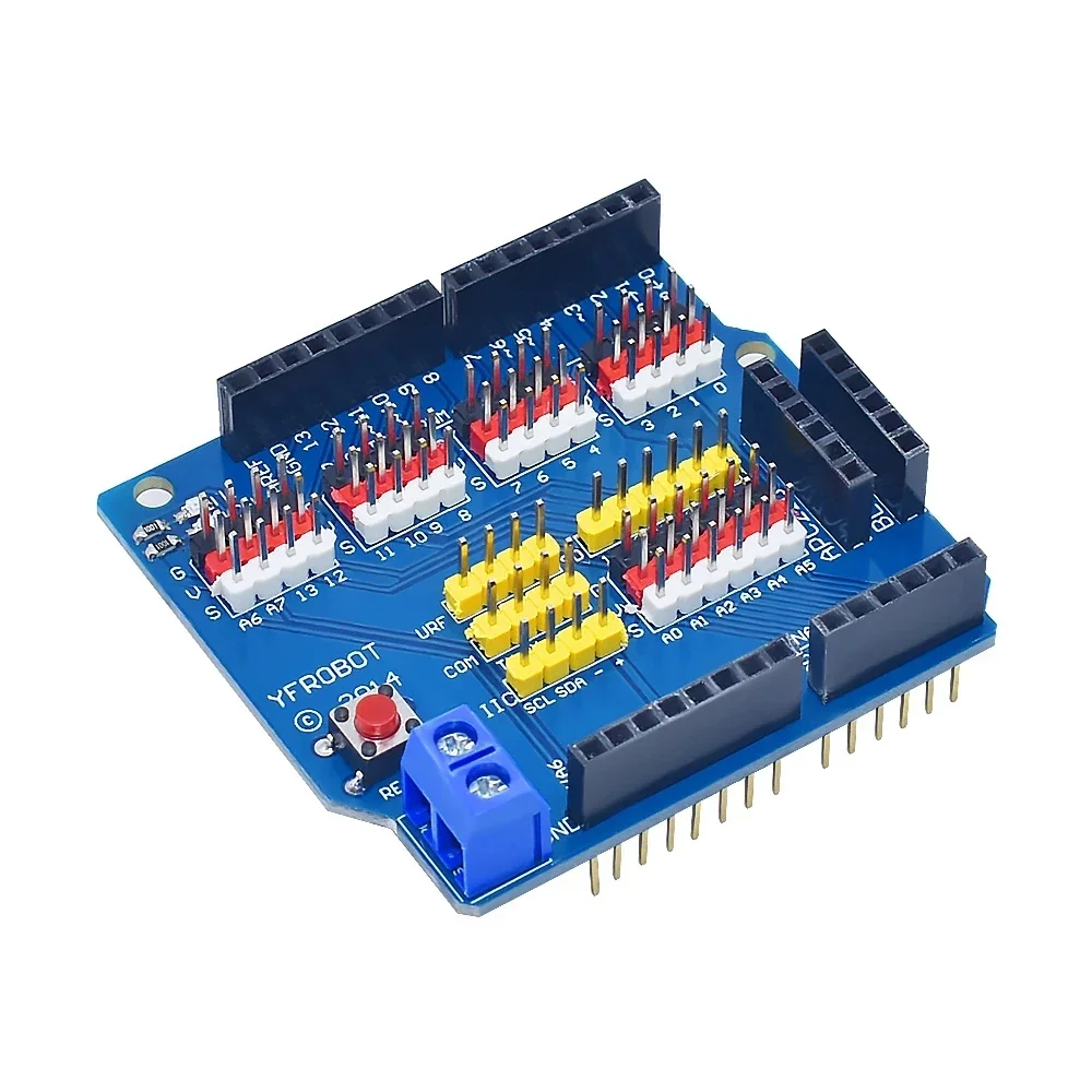 For Arduino UNO R3 V5.0 V5 Sensor Shield Expansion Board Shield Electronic Module Sensor Shield V5 Expansion Board