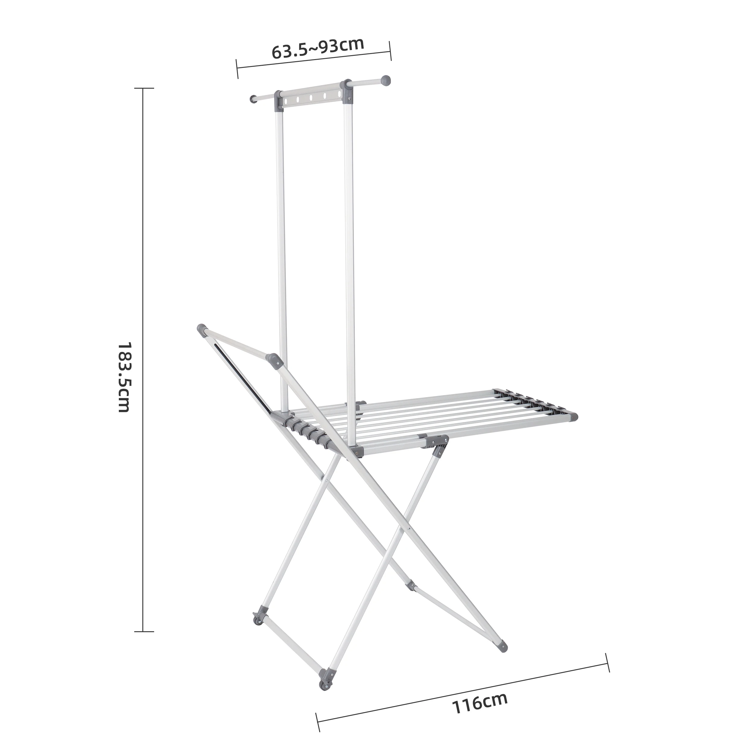 Factory Direct High Quality Aluminum Retractable Drying Rack Free Installation Hanger Metal Clothes Hangers