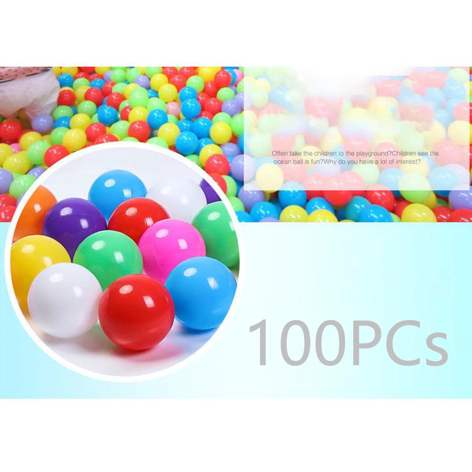 Outdoor Sport Ball Eco-Friendly Water Pool Ocean Wave Ball 50/100pcs 5.5cm Stress Air Ball Funny Toys for Children Kid Ballenbak