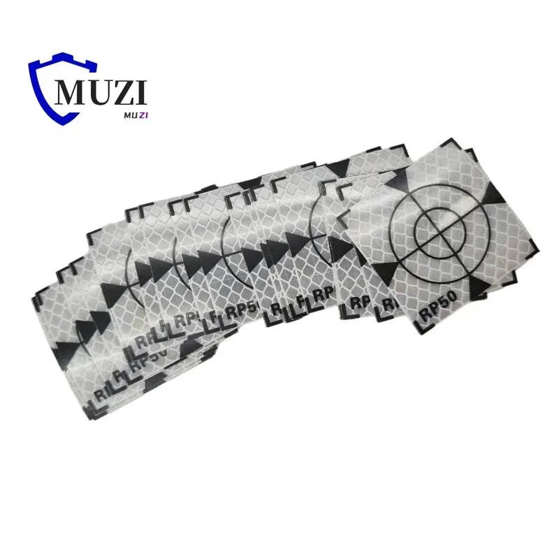 Imagem -04 - Folha Refletora para Levantamento Total Estação Geografia Triângulo Branco Etiqueta Reflexiva Tamanho 60x60 mm 20 mm 30 mm 40 mm 50 mm 80 mm 100 Pcs