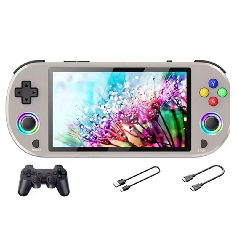 M22 Pro Retro Game Console 128GB 5.0 Inch IPS Display RGB LED Joystick Support LINUX/Emelec 4.3 For PS1 Video Player B