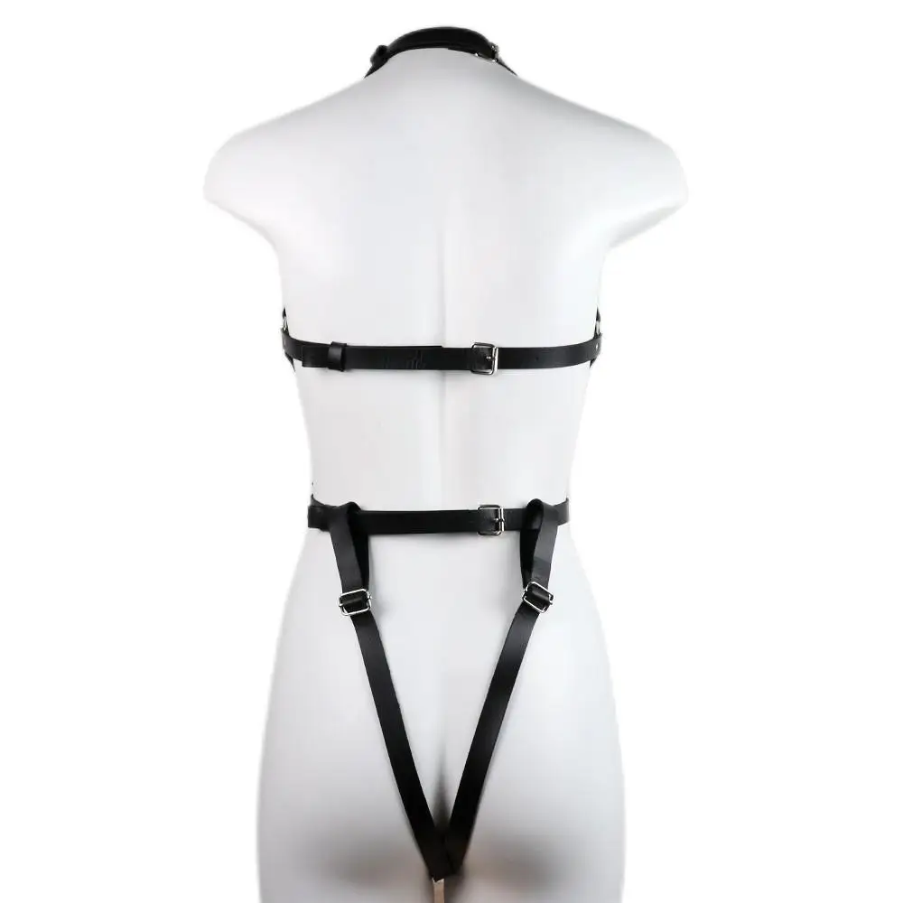 Ensemble de sous-vêtements en cuir BDSM, Bondage, Sexy, Goth, Fetish, SM, SSashGarter, Hollow, Exposed Chest, Punk Spice Girl, SFP