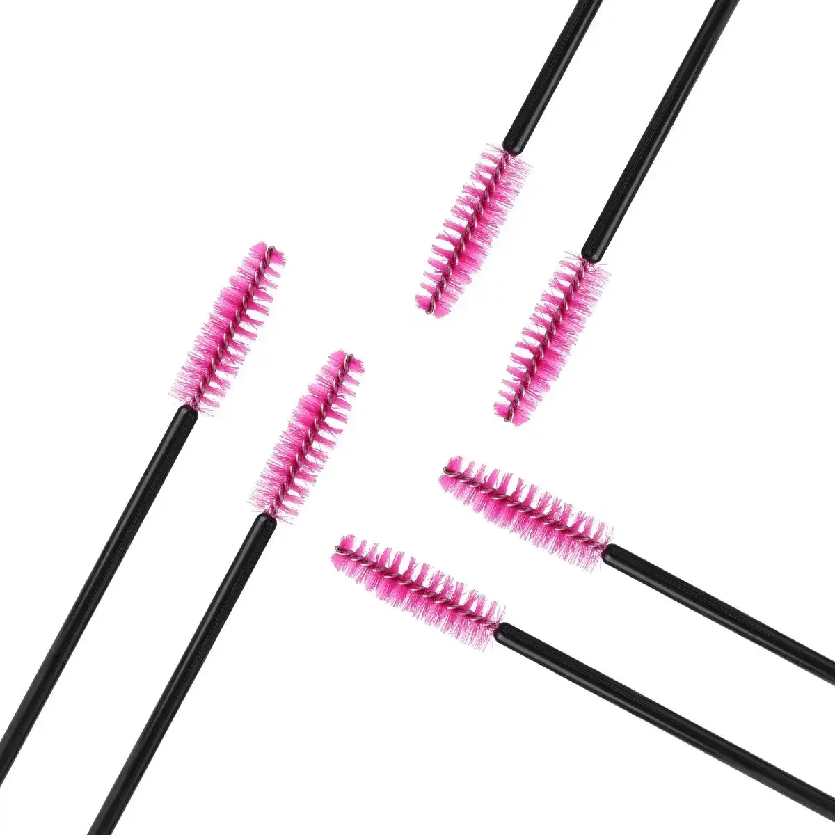 100 pçs descartável micro extensão de cílios kit de maquiagem escova de cílios rímel varinhas aplicador spoolers sobrancelha pente escovas cílios