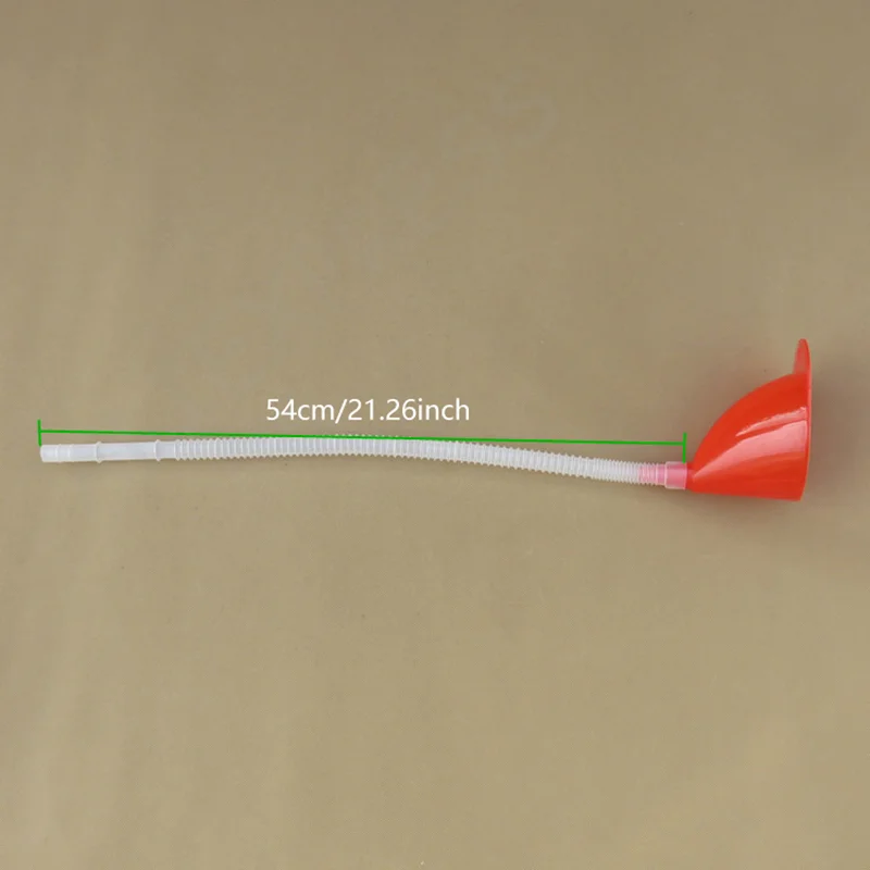[G]Red Car Long Stem Funnel  Oil Fuel Filling Tools Anti-splash Funnel Motorcycle Refueling Tools Auto Accessories