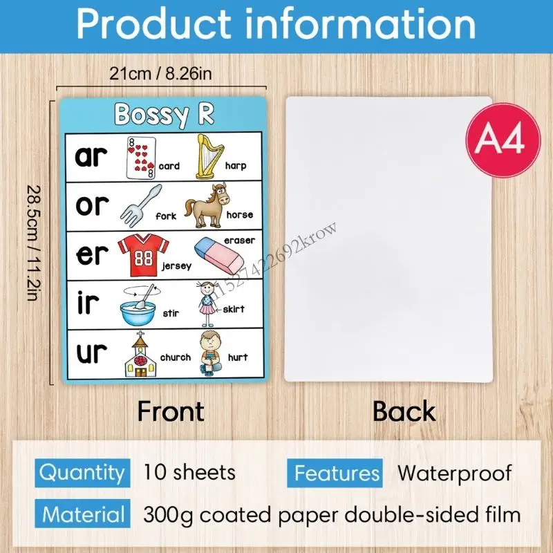 R9CB 10sheets Basic Phonics Poster 10 Темы детей.