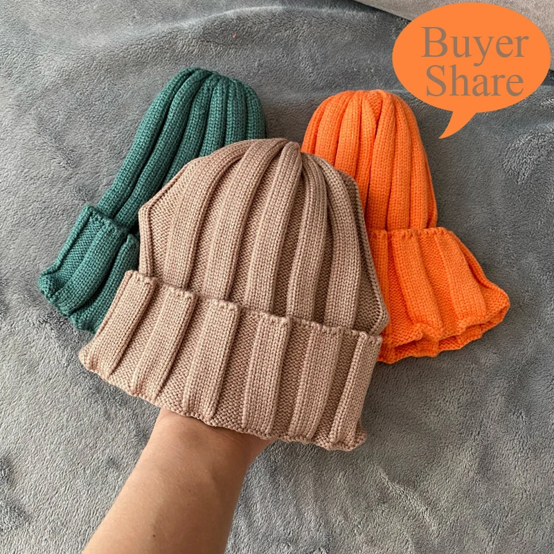 Winter Kids Hat Candy Knitted Bonnet Baby Beanie Kids Cap Elastic Children Girls Boys Hats 11 Colors 1-5Y