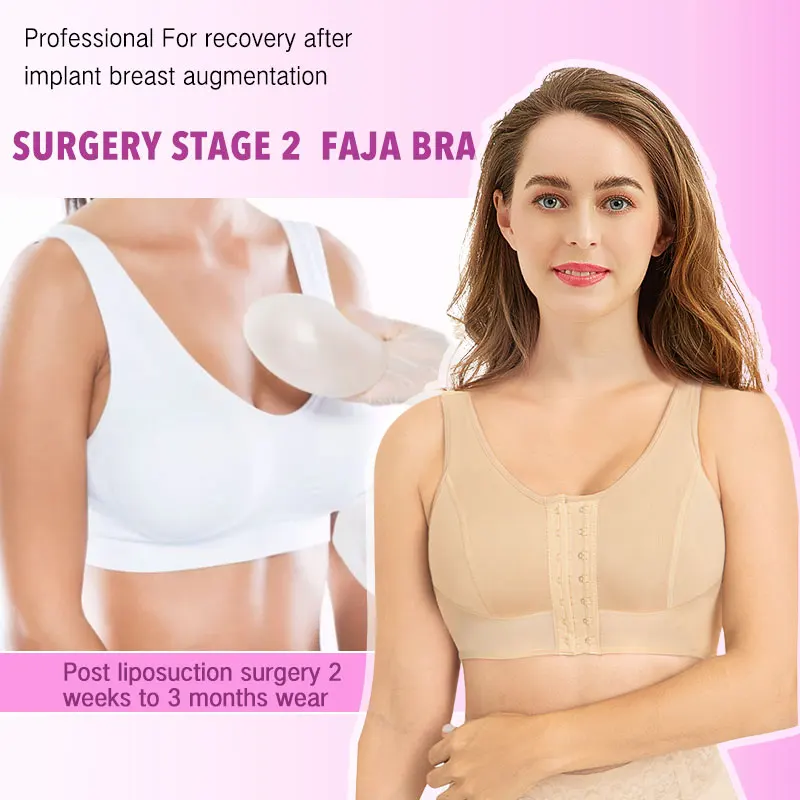 

Women's Front Closure Posture Corrector Bra Shockproof Lift up Shaper Sports Support Fitness Vest for Breast Operation