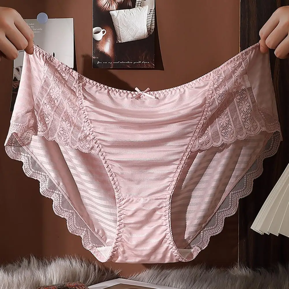 Bragas de encaje cómodas para mujer, ropa interior de talla grande, Control de barriga, bragas de encaje, ropa interior levantada a tope de cintura media