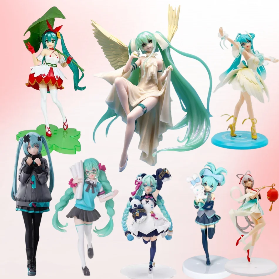 Anime Hatsune Miku Figure Wedding Dress Action Figures Kawaii Swimsuit Vocaloid PVC Collectible Model Toys Girl Gift