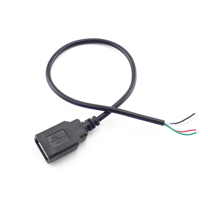 0.3/1M USB 2.0 Type A Female 4 Pin DIY extension power Cable DC 5V Power Supply Adapter Charge Connector Wire