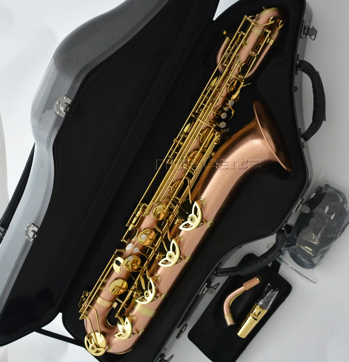Fast Ship Brushed Phosphor copper Baritone Saxophone Bari sax PRO. Luxury Case
