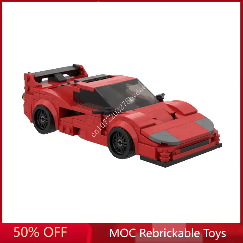 330PCS MOC Speed Champions Ferraried F40 LM Sportscar Model Building Blocks Technology Bricks Creative Assembly Kids Toys Gifts