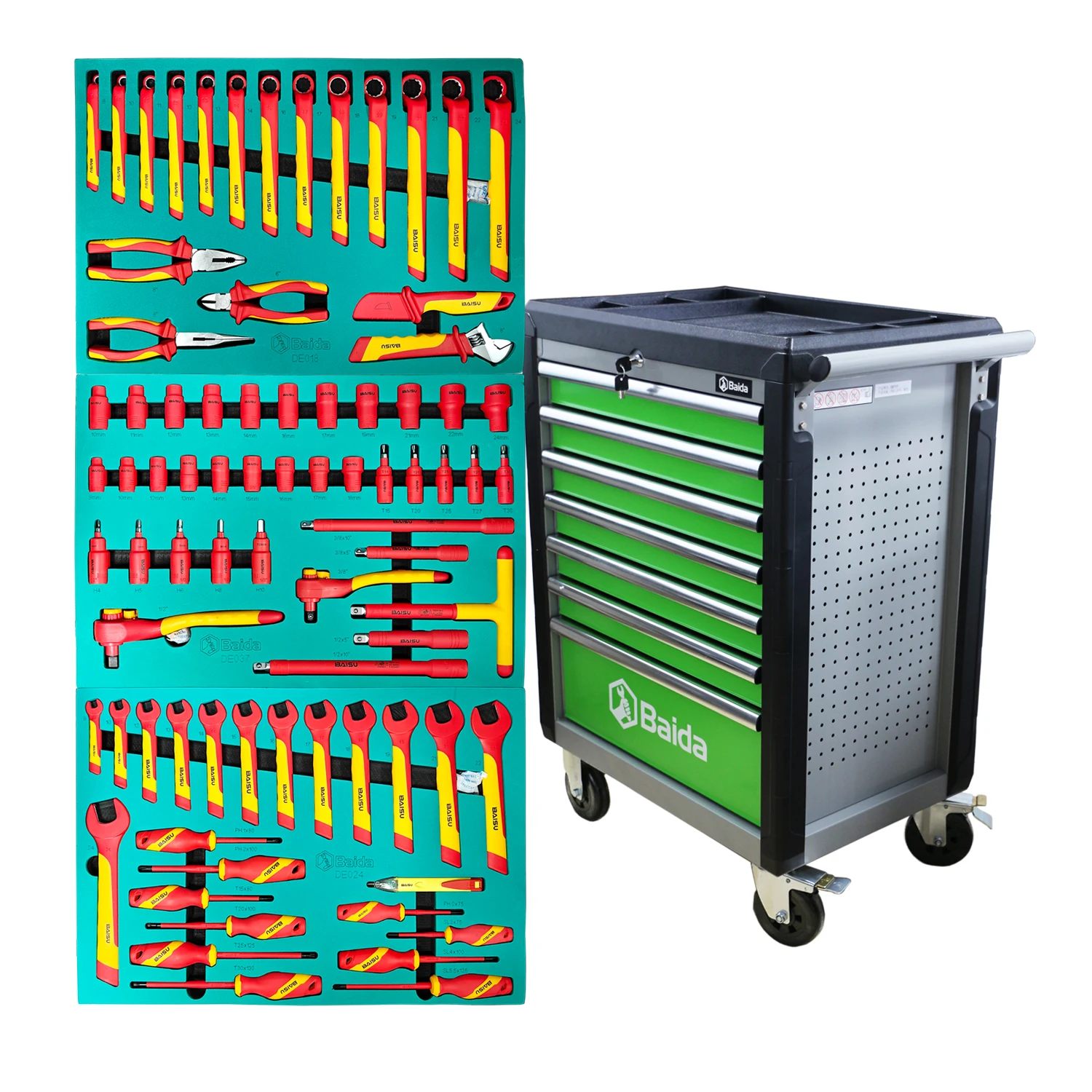 

Высокое качество, 80 шт., новый энергетический автомобильный механический изоляционный набор инструментов, включая тележку для инструментов/шкаф/коробку/карбу