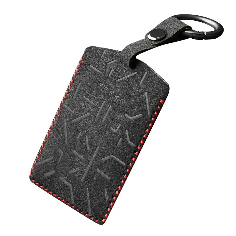 

Suede Card Key Case for Zeekr 001 - Premium NFC Key Cover and Protector Keybag Keychain