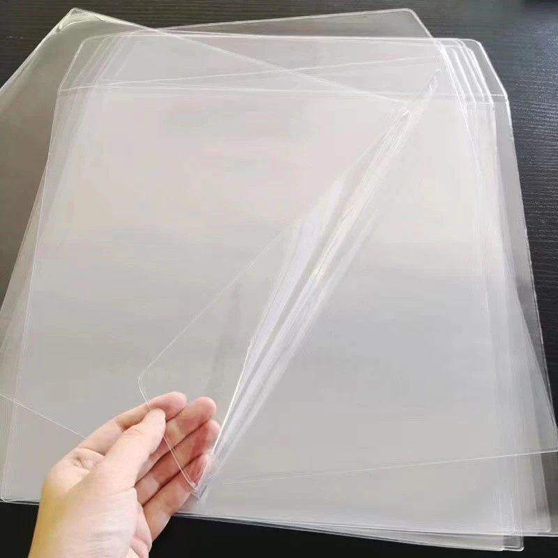 5PCS 7/10/12 Inch PVC Thicken Record Protective Sleeves LP Vinyl Records Outer Sleeves Reusable Flat Open Top Bag Cover