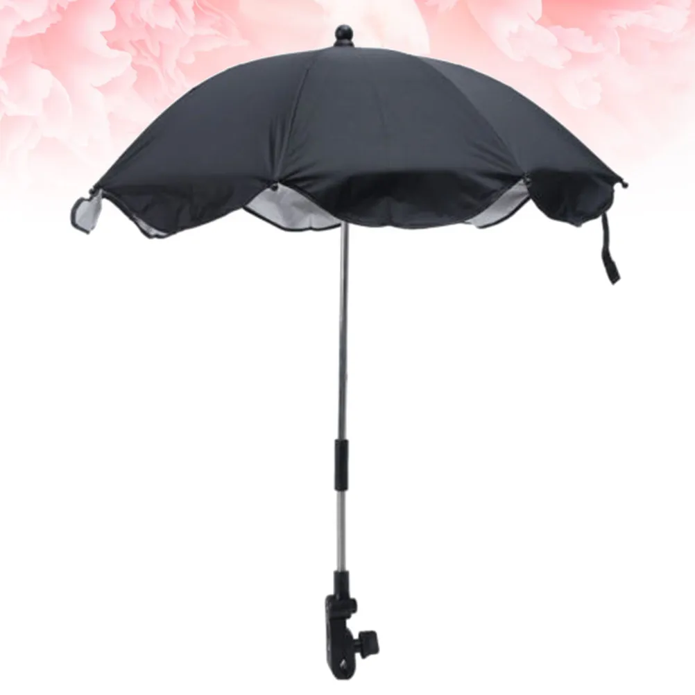 

Adjustable Baby Stroller Umbrella Mount 35.5Cm 8 Ribs Rain Protection Fit Pushchair Pram Bike Uv Shelter Clip