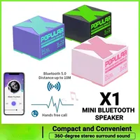 X1 Wireless Bluetooth 5.0 Mini Audio Portable Speaker - Full-Range Sound and USB Rechargeable HIFI Player for Laptop PC