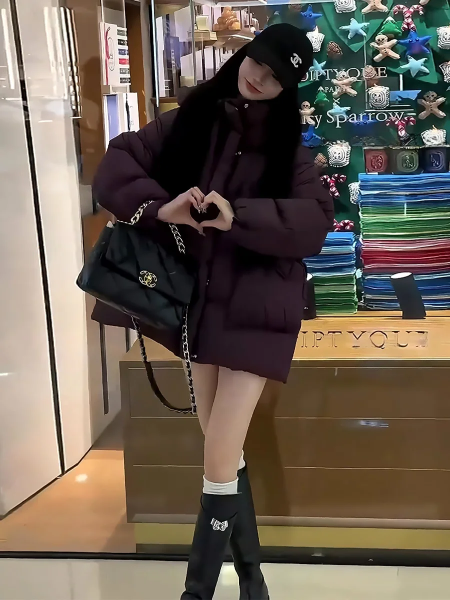 Abrigo de invierno Thiened Du down Puffer Jaet con capucha cálido Sli tamaño pequeño 2024 recién llegado nube espuma Sle