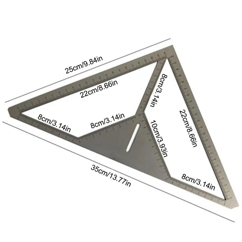 Multi-Function Floor Drain Ruler Precisely Ruler Stainless Steel Durable Angle Craftsman Ceramic Tile Ruler Tile Measuring Tool