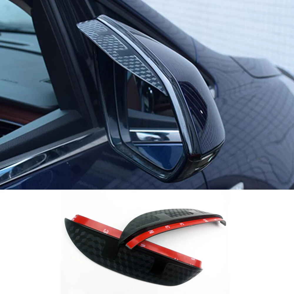 Car Rear View Side Glass Mirror Trim Frame Rain Shield Sun Visor Shade Eyebrow Hood For Volvo XC40 2018 2019 2020 2021 2022 2023