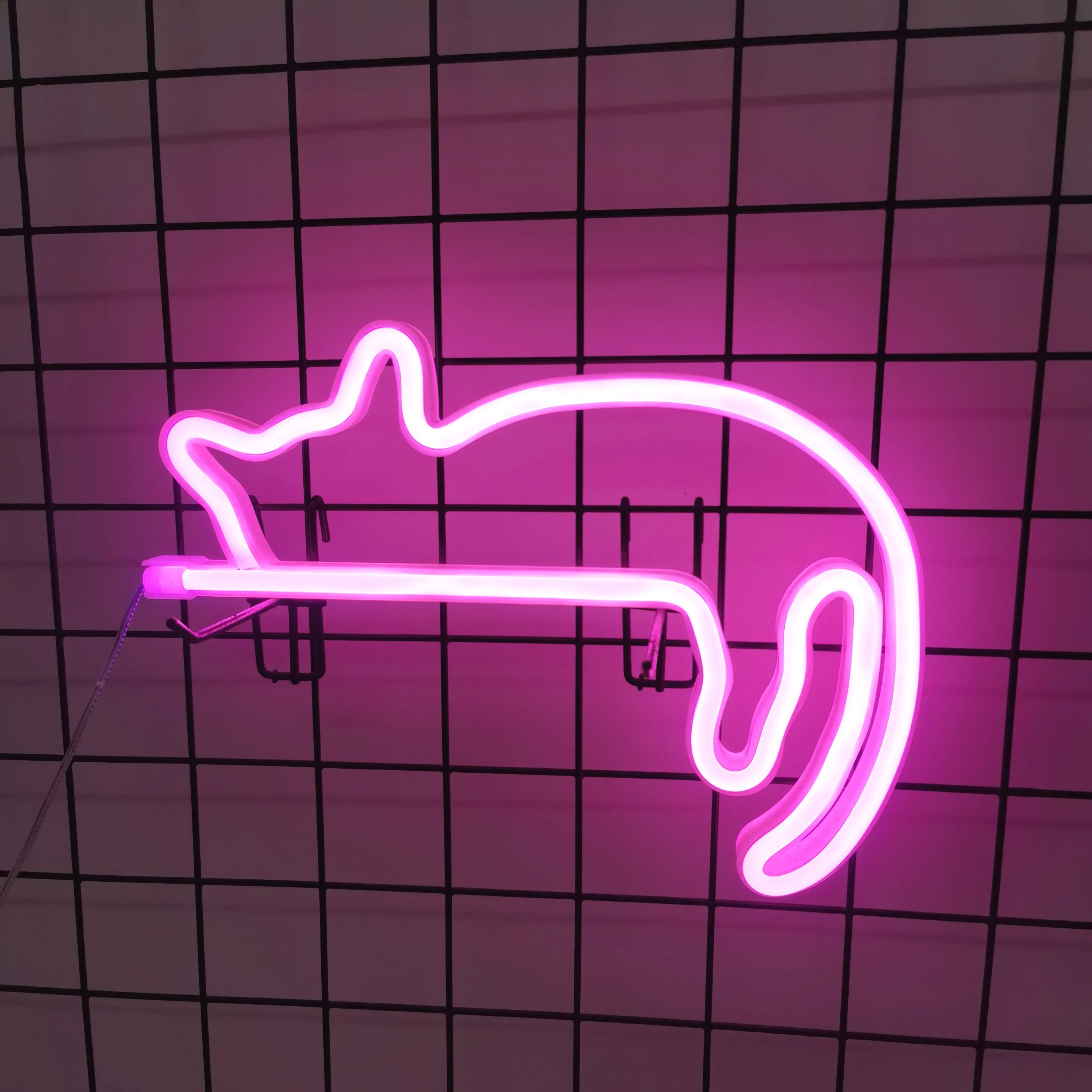 Cute cat neon light, LED wall decoration, suitable for girls, bedrooms, living rooms, family gatherings, birthday gifts