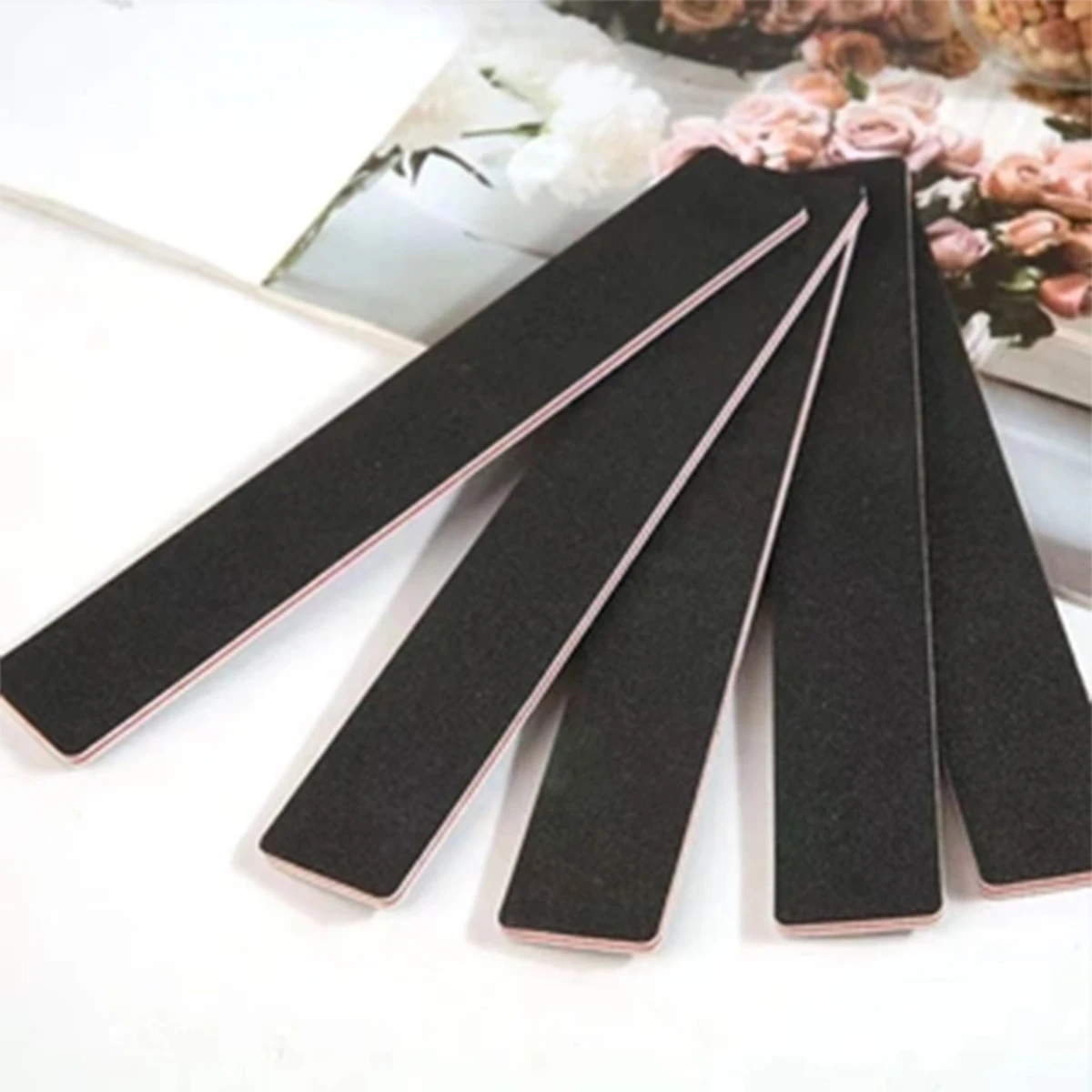 Nail File, 10Pcs 100/180 Nail File for Shaping and Polishing Polishing of Natural or Acrylic Nails, Washable Professional Nail S