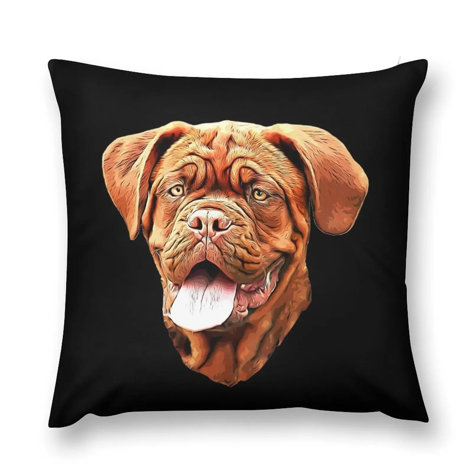 

Dogue de bordeaux French Mastiff Dog Art Throw Pillow Plaid Sofa christmas ornaments 2025 Sofa Cushions Covers pillow