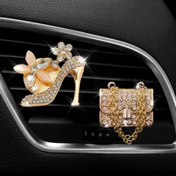 Inlay Water drill Girls Purse High Heel car Air conditioning outlet perfume car perfume car interior accessories car fragrance