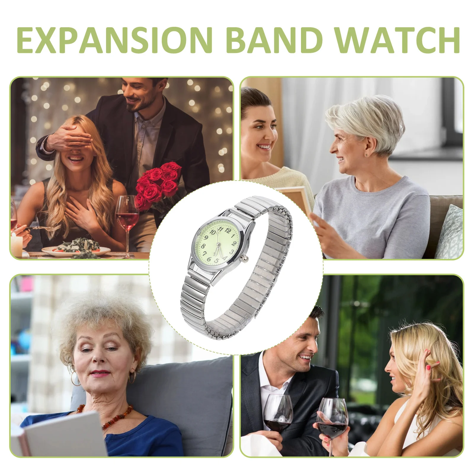 Luminoso prata casual elástico display digital para homens mulheres confortável leve relógio brilho escuro