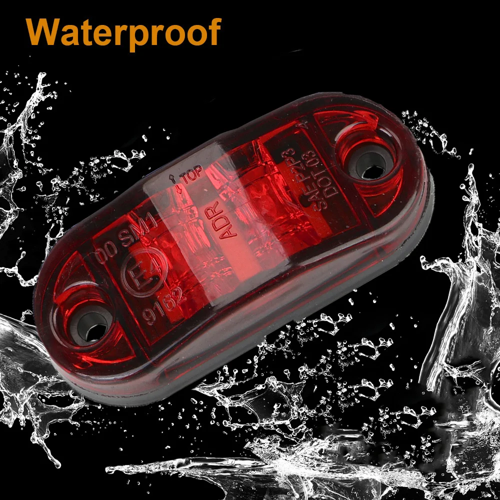 12V 24V Trailer Truck Position Clearance Lights LED Side Marker Lamp Taillight Turn Signal Brake Parking Warning Car Accessories