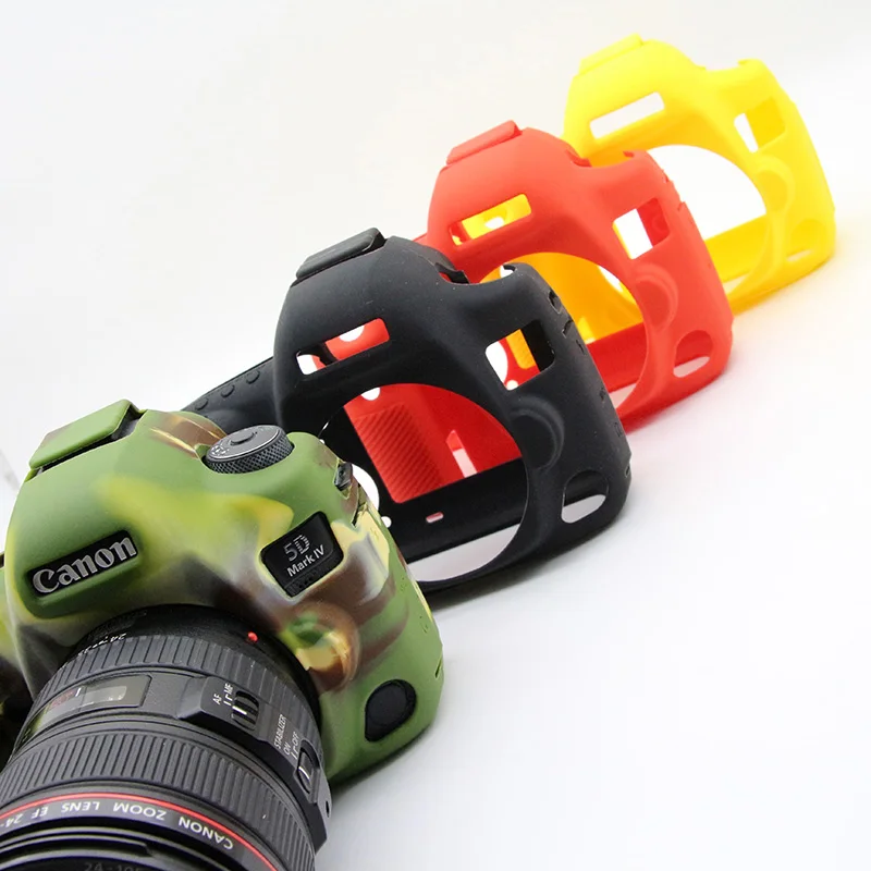 Rubber Silicon Sleeve Armor Skin Case Body Cover Protector for Canon EOS 5D Mark IV 5D4 DSLR Camera Shell Protective Video Bag