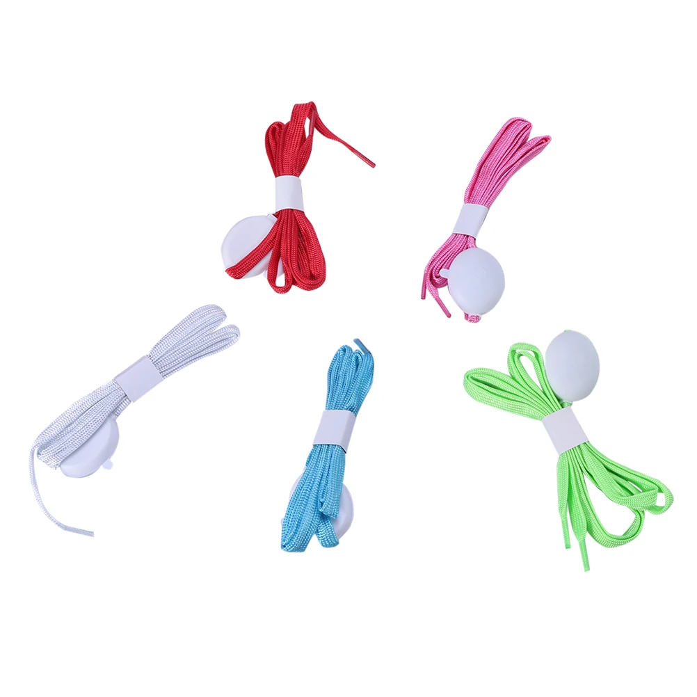 

Luminous Laces 5 Pairs LED Shoelaces Light Up Shoes Elastic Running Flashing Modes Long Light Training Set Sports