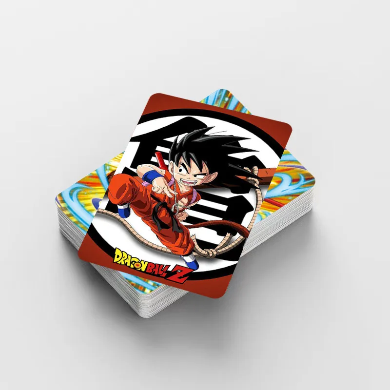 Dragon Ball Son Goku 60Pcs LOMO Card + 32pcs Stickers Anime Photo Cards Greeting Cards Kids Collection Gift Postcards Toy