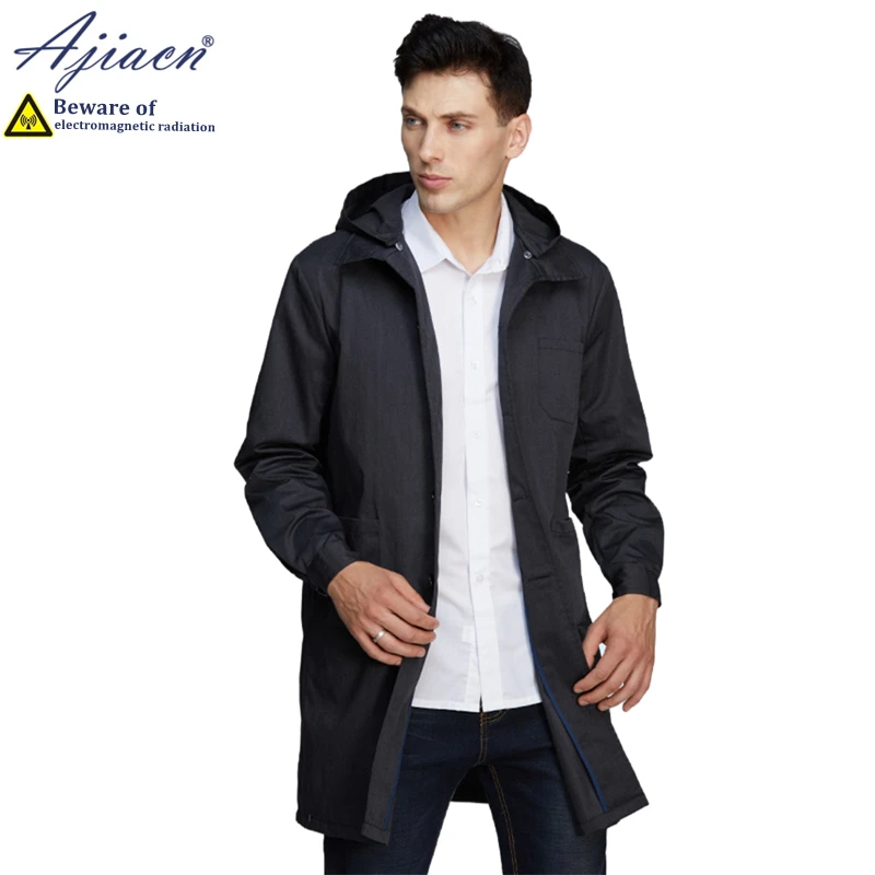 Genuine anti-radiation hooded overcoat Mobile phone, computer, WIFI, microwave Electromagnetic radiation shielding clothes