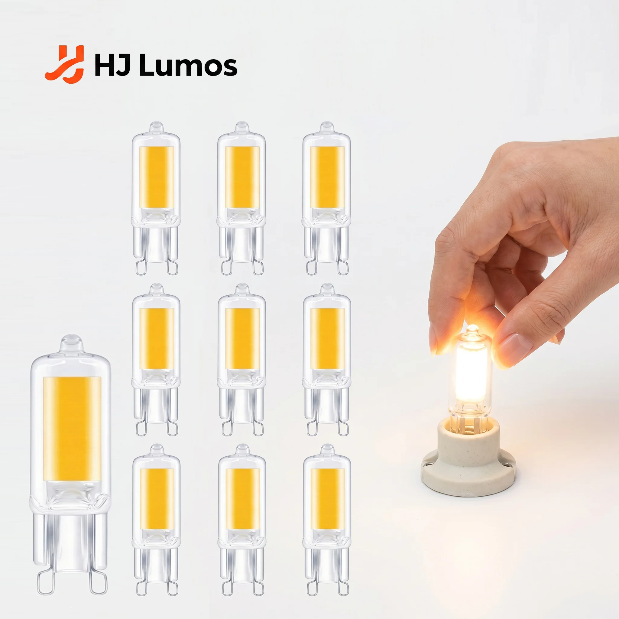 

2026 New 10Pack G9 LED Bulb Dimmable 3W COB Glass 220V Warm Cool White Bulbs Replace Halogen for Chandelier Decorative Lighting
