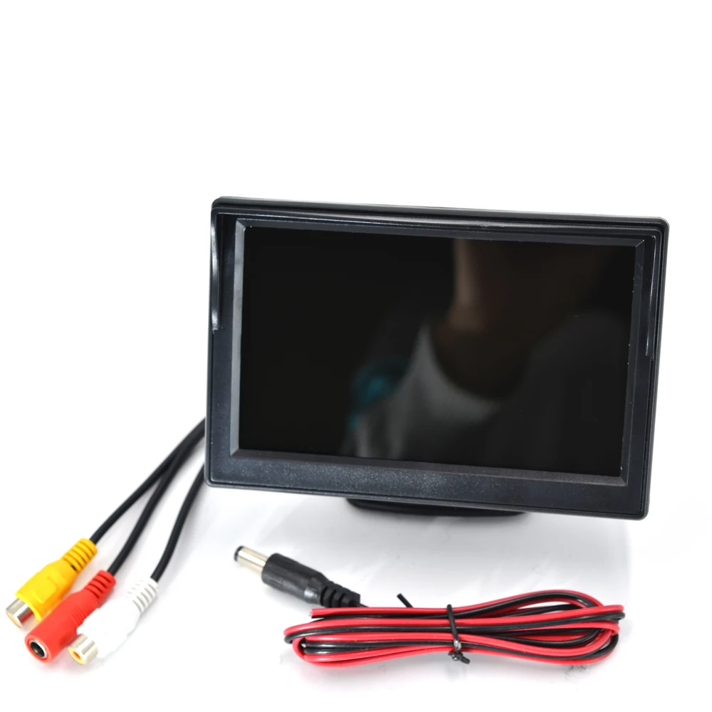 5 Inch Phía Sau Xe Giám Sát Đảo Chiều Màn Hình LCD Màn Hình Hiển Thị TFT Với Tầm Nhìn Ban Đêm Dự Phòng Camera Chiếu Hậu Với Màn Hình Cho Xe
