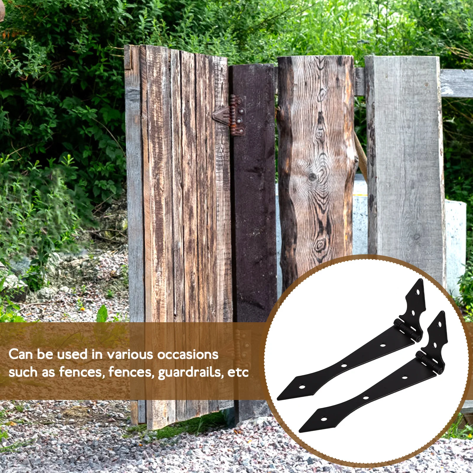 

10Pcs Garden Gate Hinges Heavy Duty Iron Replacement for Fence Gate Reliable Metal Fence Door Hinges Iron Hinge Replacement