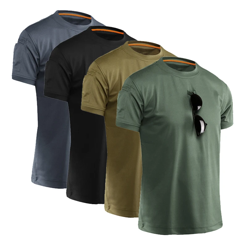 

Мужские летние быстросохнущие футболки с круглым вырезом, дышащая тактическая футболка для кемпинга, треккинга, пешего туризма, скалолазания, быстросохнущая спортивная футболка