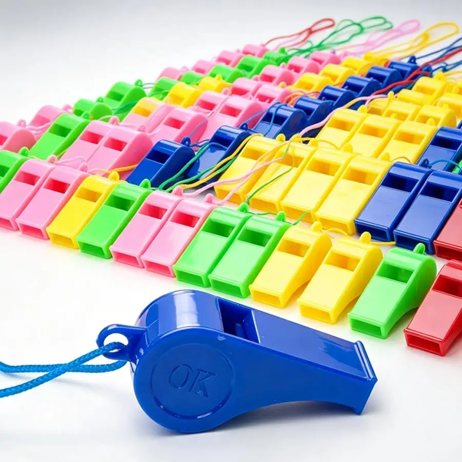 8/16/30pcs Plastic Sports Whistles, Loud Sound Referee Use Whistle for Game Training, Outdoor Camping & Emergency XJM