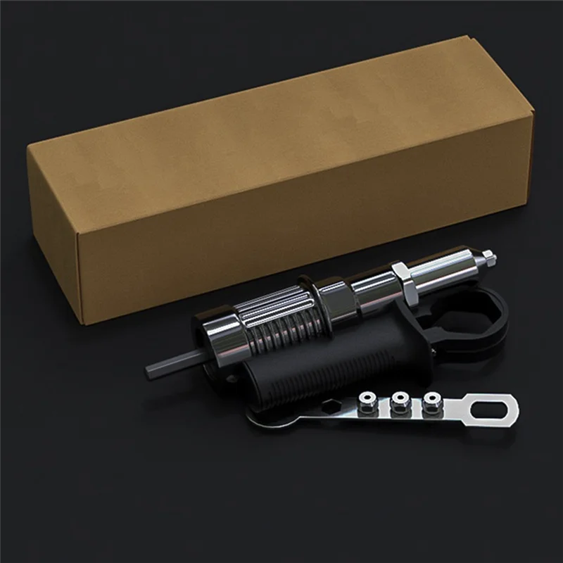 AT48-Adaptor Mesin Paku Keling Listrik dengan Bor Kepala Paku Keling Diameter 2.4/3.2/4.0/4.8 Mm dan Alat Paku Keling Kunci Pas Pegangan.