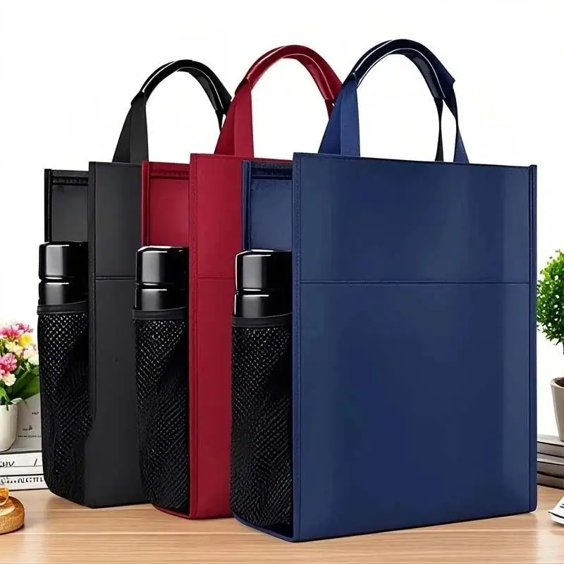Oxford Cloth Waterproof Briefcase Zippered Document Bag 14x11x4 Inch With Handle