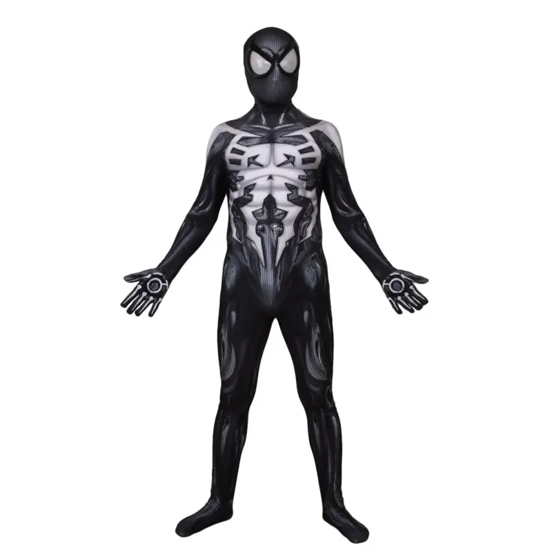 Black 2099 Spidercosplay Venom Superhero Cosplay Costume Men Boys Male Suit Zentai Suit Adult Kids Bodysuit Party JumpSuit