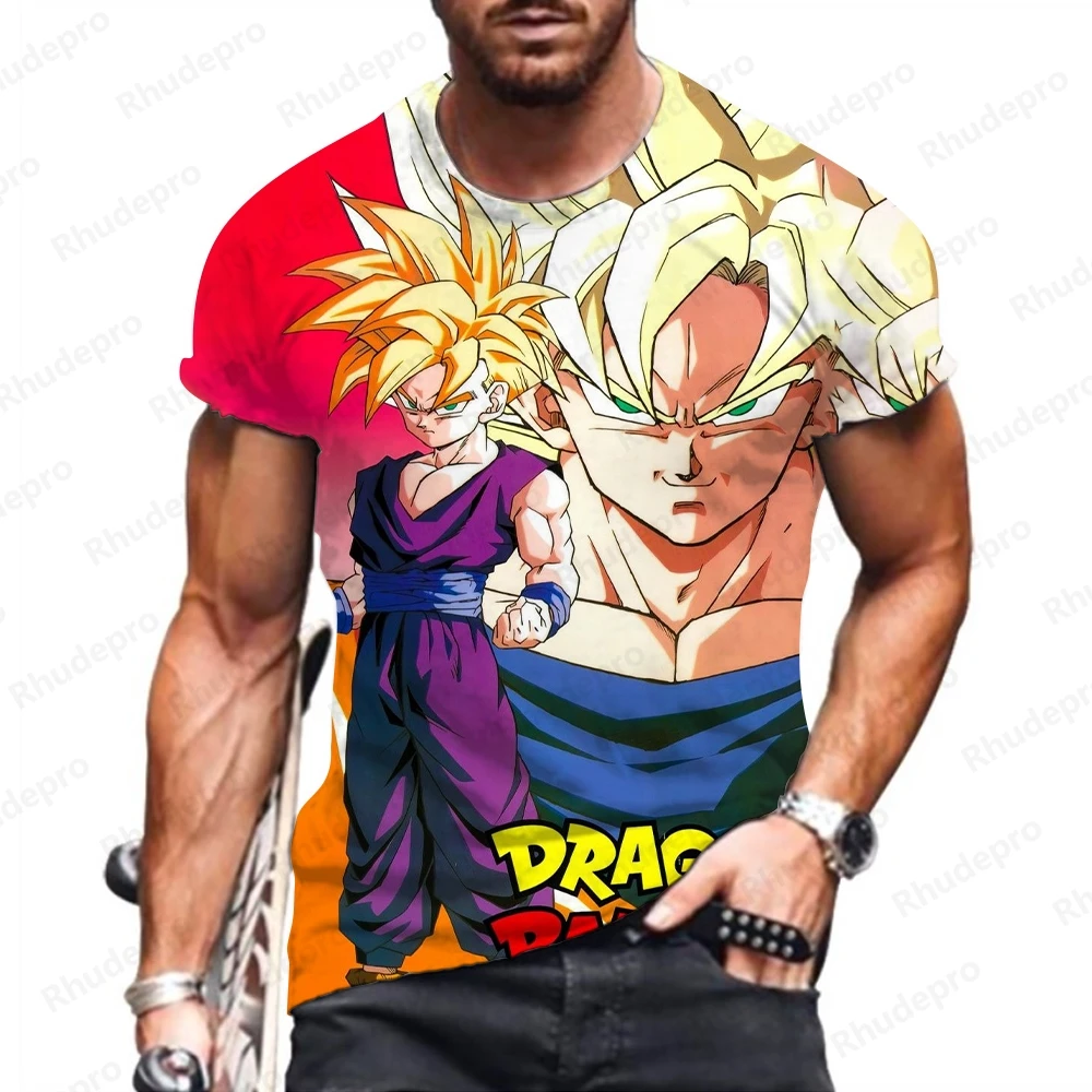 เสื้อยืดอะนิเมะดราก้อนบอล Z goku สำหรับผู้ชาย100-5XL เสื้อยืดแฟชั่นสตรีทแวร์เสื้อยืดเสื้อยืดเสื้อยืดเสื้อเชิ๊ตเสื้อยืดคุณภาพสูงสำหรับผู้ชาย