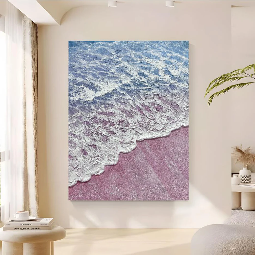 Hand Painted Oil Painting Beach Paintings Abstract Landscapes Colorful Paintings Living Room Art Marine Wall Art Decorative Art